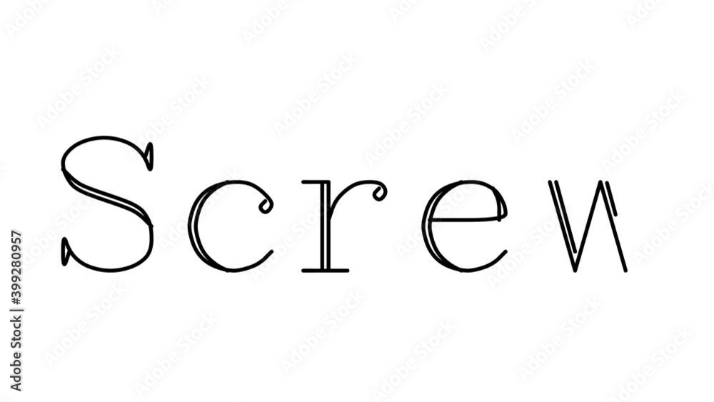 Screw Animated Handwriting Text in Serif Fonts and Weights Screw Animated Handwriting Text in Serif Fonts and Weights
