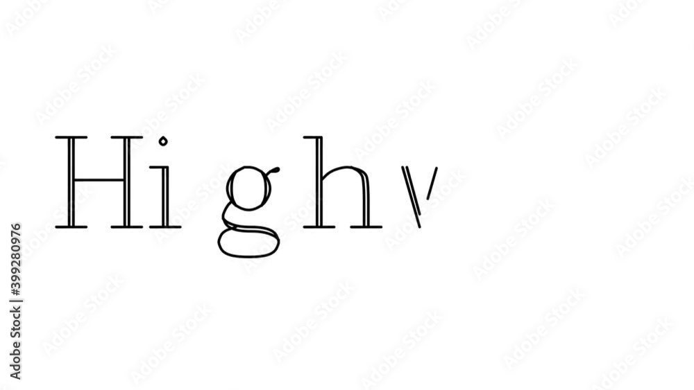 Highway Animated Handwriting Text in Serif Fonts and Weights Highway Animated Handwriting Text in Serif Fonts and Weights