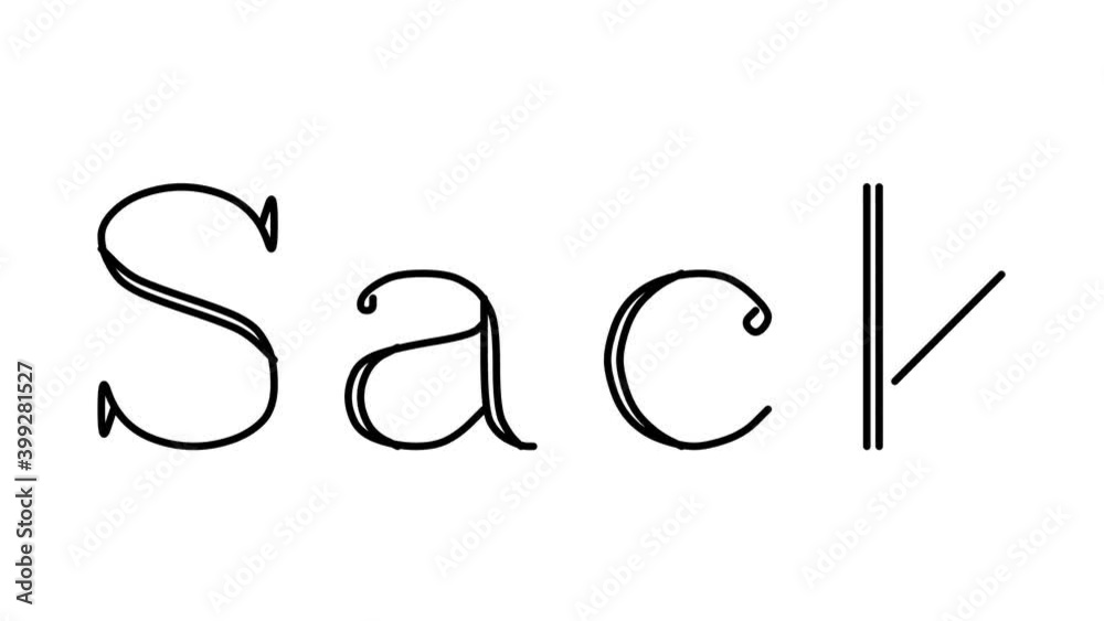 Sack Animated Handwriting Text in Serif Fonts and Weights Sack Animated Handwriting Text in Serif Fonts and Weights