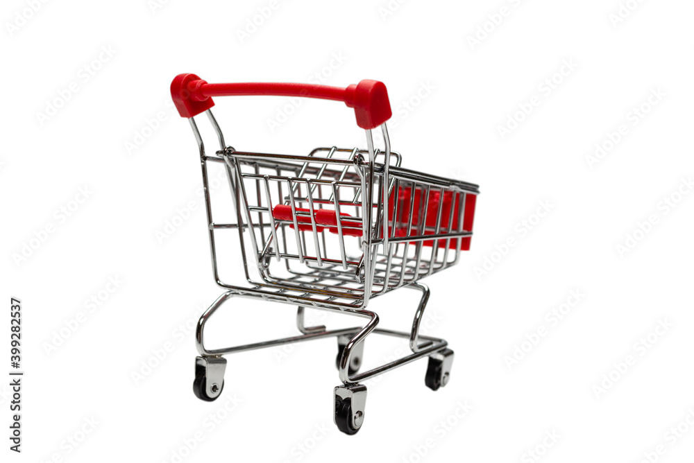 Shopping cart isolated on a white background.