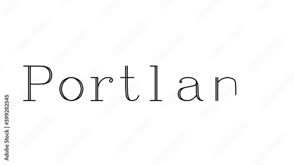 Portland Animated Handwriting Text in Serif Fonts and Weights Portland Animated Handwriting Text in Serif Fonts and Weights