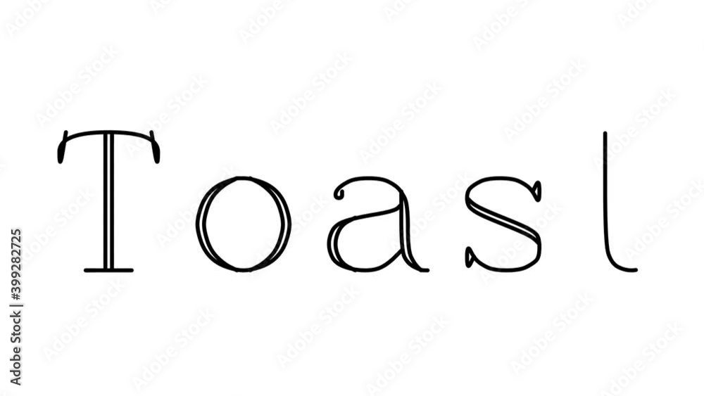 Toast Animated Handwriting Text in Serif Fonts and Weights