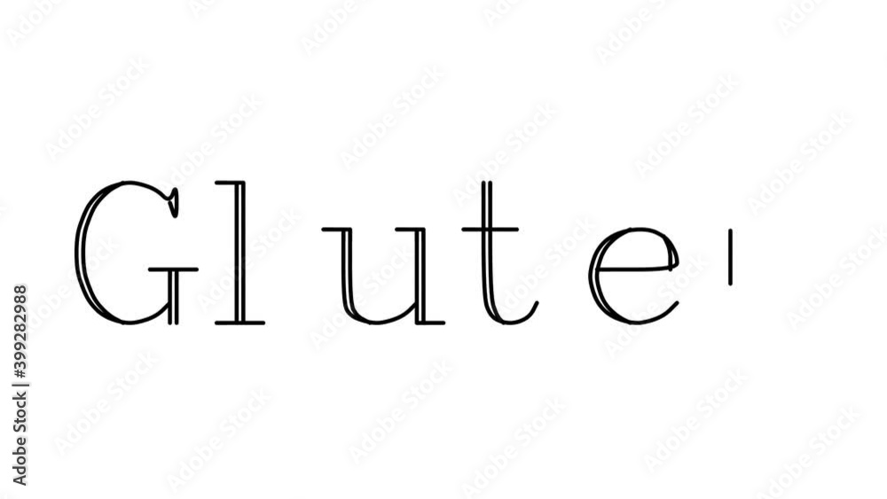 Gluten Animated Handwriting Text in Serif Fonts and Weights Gluten Animated Handwriting Text in Serif Fonts and Weights