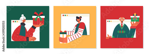 Christmas online virtual present gift family party 
