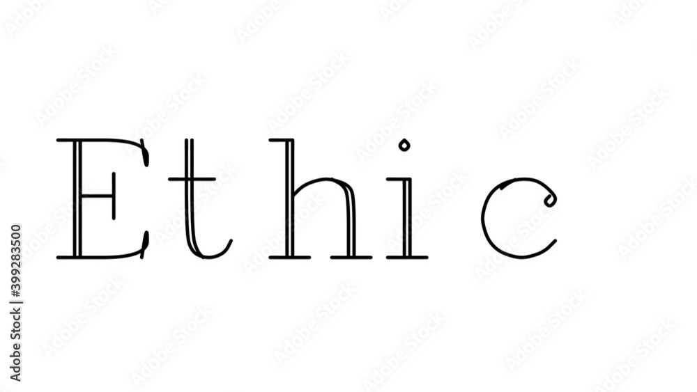 Ethics Animated Handwriting Text in Serif Fonts and Weights Ethics Animated Handwriting Text in Serif Fonts and Weights
