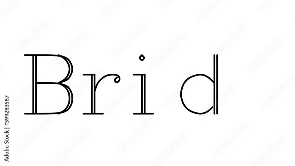 Bride Animated Handwriting Text in Serif Fonts and Weights Bride Animated Handwriting Text in Serif Fonts and Weights