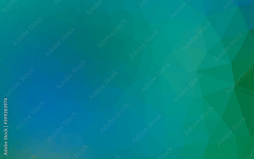 Fototapeta premium Light Blue, Green vector blurry triangle pattern.