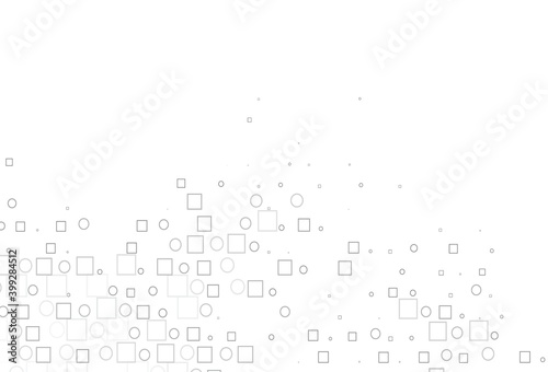 Light Silver, Gray vector template with spots, rectangles.