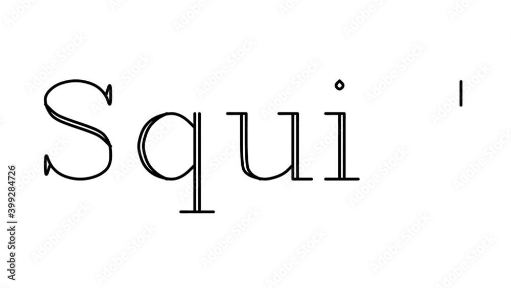 Squid Animated Handwriting Text in Serif Fonts and Weights Squid Animated Handwriting Text in Serif Fonts and Weights