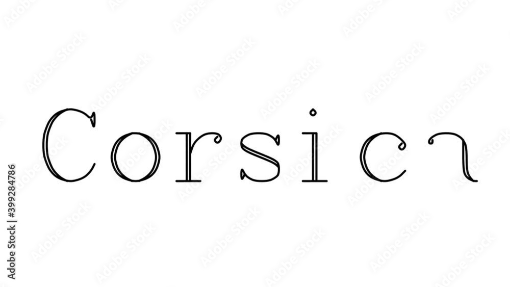 Corsica Animated Handwriting Text in Serif Fonts and Weights Corsica Animated Handwriting Text in Serif Fonts and Weights
