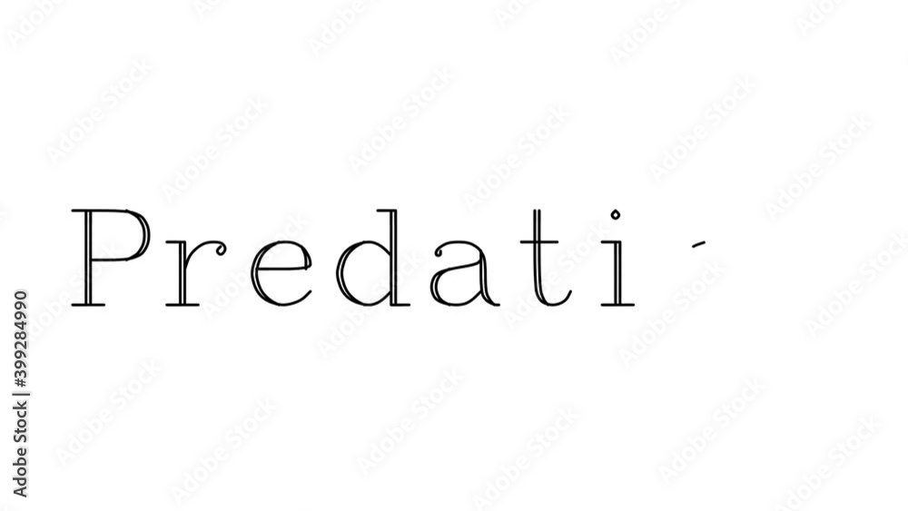 Predation Animated Handwriting Text in Serif Fonts and Weights Predation Animated Handwriting Text in Serif Fonts and Weights