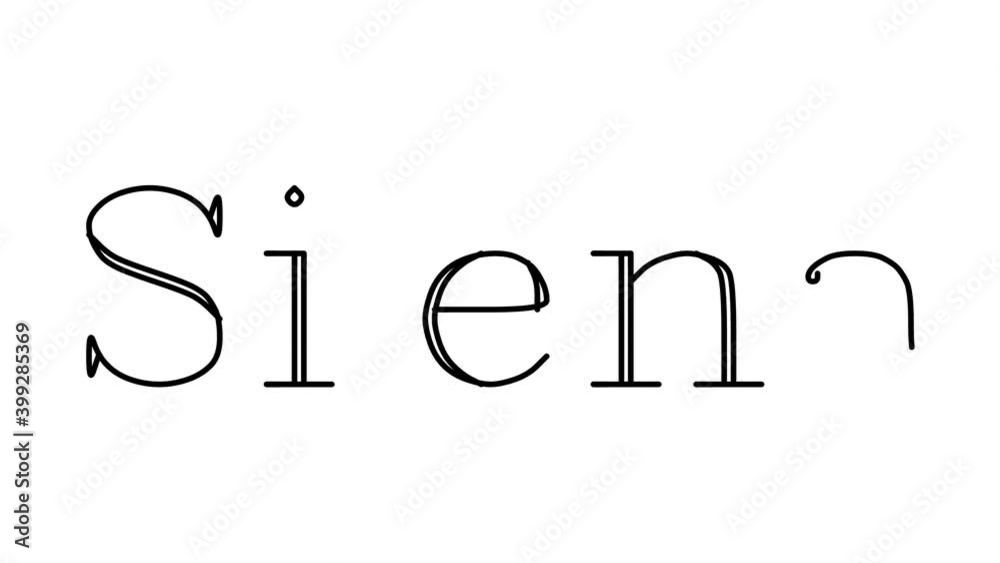 Siena Animated Handwriting Text in Serif Fonts and Weights Siena Animated Handwriting Text in Serif Fonts and Weights
