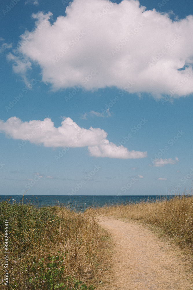 sand dunes and sea