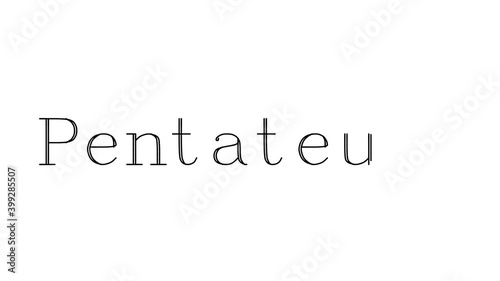 Pentateuch Animated Handwriting Text in Serif Fonts and Weights photo