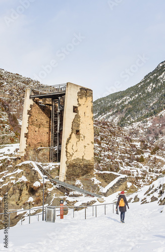 Torre dels Moros tower in Les Bons village near Encamp. Andorra