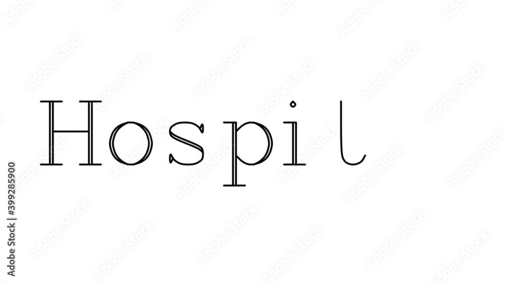 Hospital Animated Handwriting Text in Serif Fonts and Weights Hospital Animated Handwriting Text in Serif Fonts and Weights