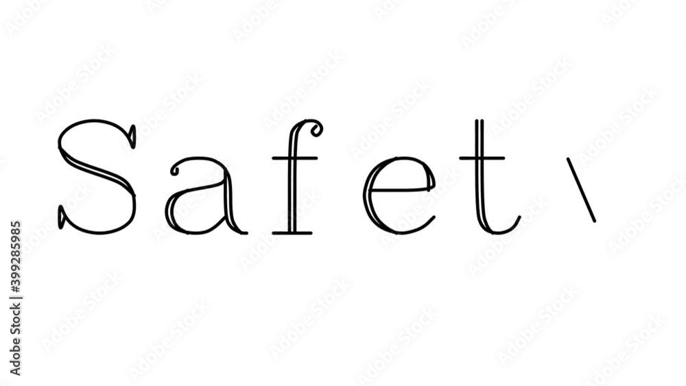 Safety Animated Handwriting Text in Serif Fonts and Weights