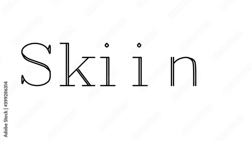 Skiing Animated Handwriting Text in Serif Fonts and Weights Skiing Animated Handwriting Text in Serif Fonts and Weights