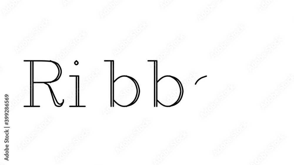 Ribbon Animated Handwriting Text in Serif Fonts and Weights Ribbon Animated Handwriting Text in Serif Fonts and Weights