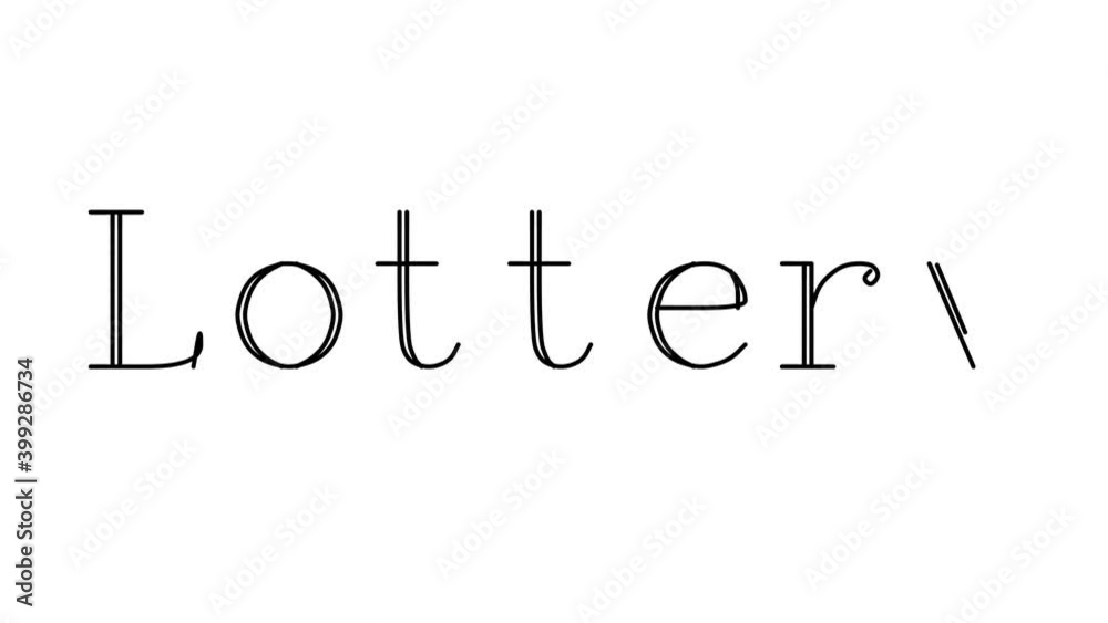 Lottery Animated Handwriting Text in Serif Fonts and Weights Lottery Animated Handwriting Text in Serif Fonts and Weights