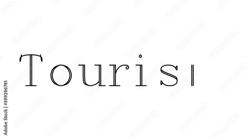 Tourism Animated Handwriting Text in Serif Fonts and Weights Tourism Animated Handwriting Text in Serif Fonts and Weights