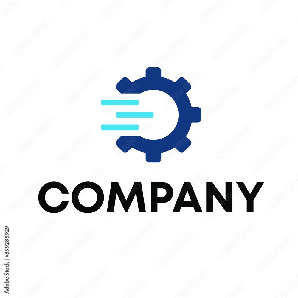 Obraz premium speed gear logo