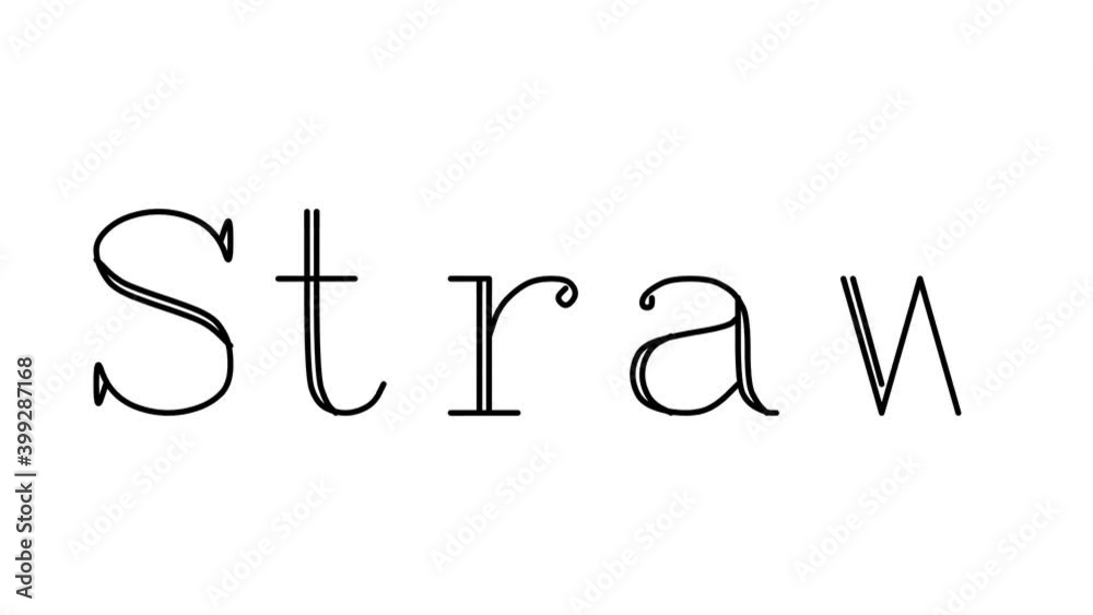 Straw Animated Handwriting Text in Serif Fonts and Weights Straw Animated Handwriting Text in Serif Fonts and Weights