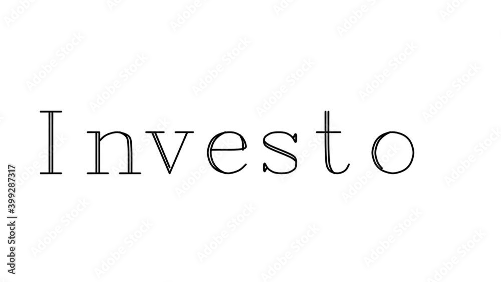 Investor Animated Handwriting Text in Serif Fonts and Weights