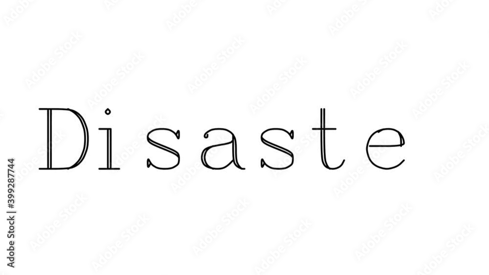 Disaster Animated Handwriting Text in Serif Fonts and Weights Disaster Animated Handwriting Text in Serif Fonts and Weights