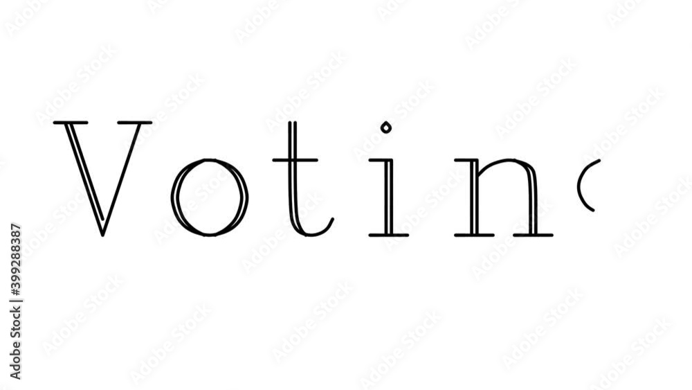 Voting Animated Handwriting Text in Serif Fonts and Weights Voting Animated Handwriting Text in Serif Fonts and Weights