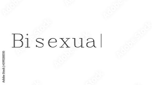 Bisexuality Animated Handwriting Text in Serif Fonts and Weights