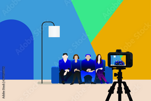 People photography vector illustration