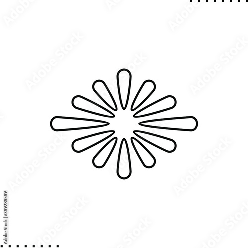 Japanese traditional pattern vector icon in outlines