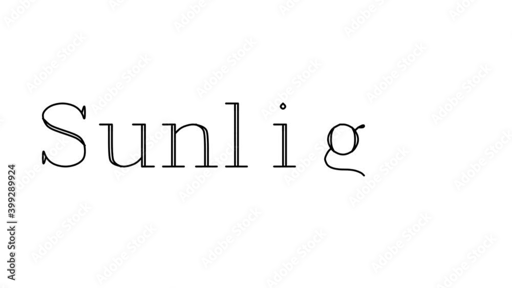 Sunlight Animated Handwriting Text in Serif Fonts and Weights Sunlight Animated Handwriting Text in Serif Fonts and Weights