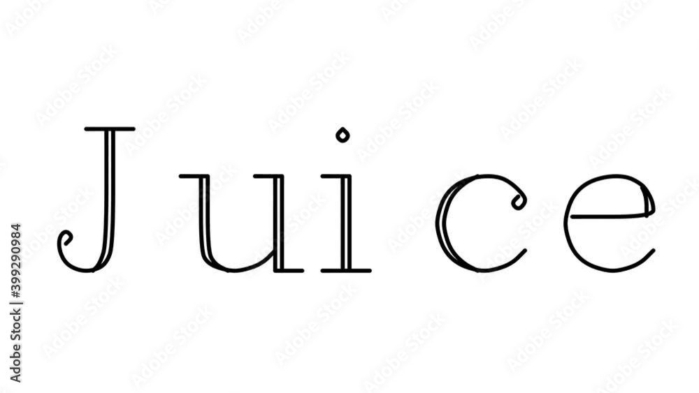 Juice Animated Handwriting Text in Serif Fonts and Weights
