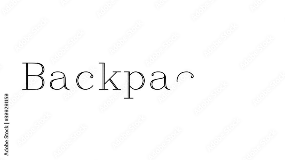Backpacker Animated Handwriting Text in Serif Fonts and Weights Backpacker Animated Handwriting Text in Serif Fonts and Weights