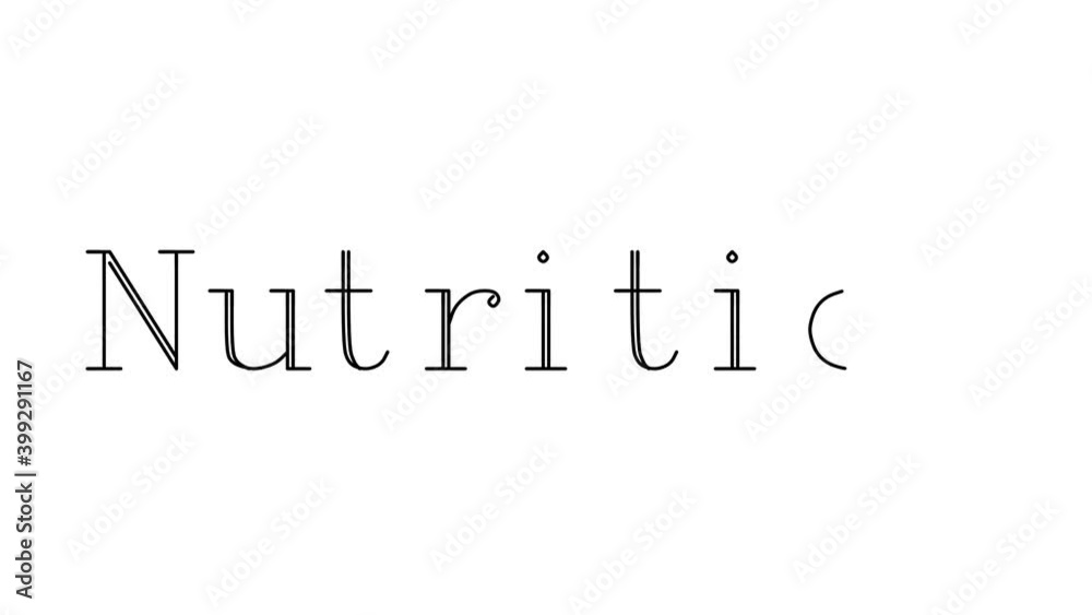 Nutrition Animated Handwriting Text in Serif Fonts and Weights Nutrition Animated Handwriting Text in Serif Fonts and Weights