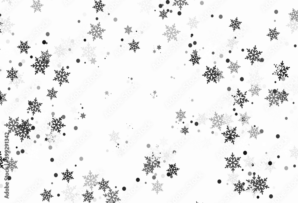 Light Gray vector pattern with christmas snowflakes. Light Gray vector pattern with christmas snowflakes.