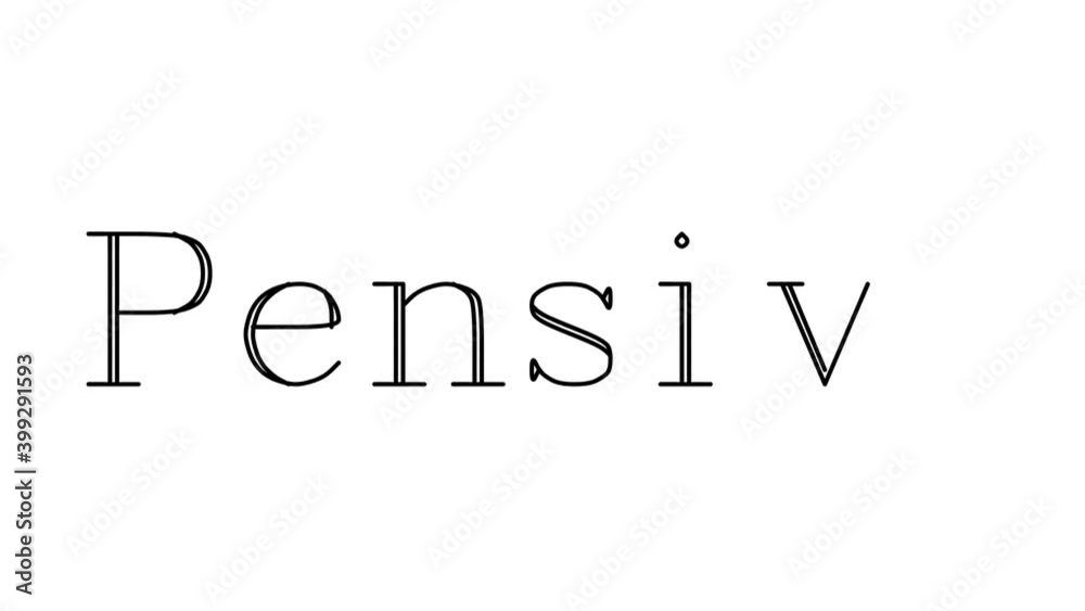 Pensive Animated Handwriting Text in Serif Fonts and Weights Pensive Animated Handwriting Text in Serif Fonts and Weights