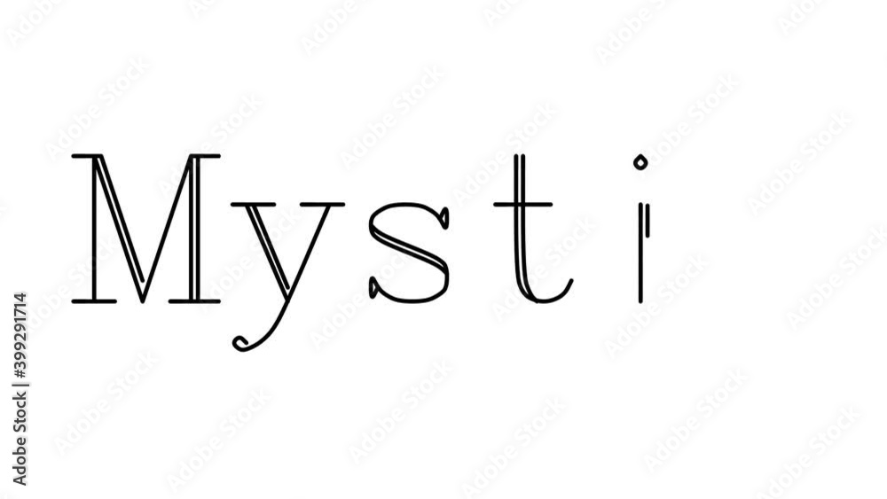 Mystic Animated Handwriting Text in Serif Fonts and Weights Mystic Animated Handwriting Text in Serif Fonts and Weights
