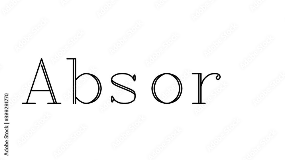 Absorb Animated Handwriting Text in Serif Fonts and Weights Absorb Animated Handwriting Text in Serif Fonts and Weights