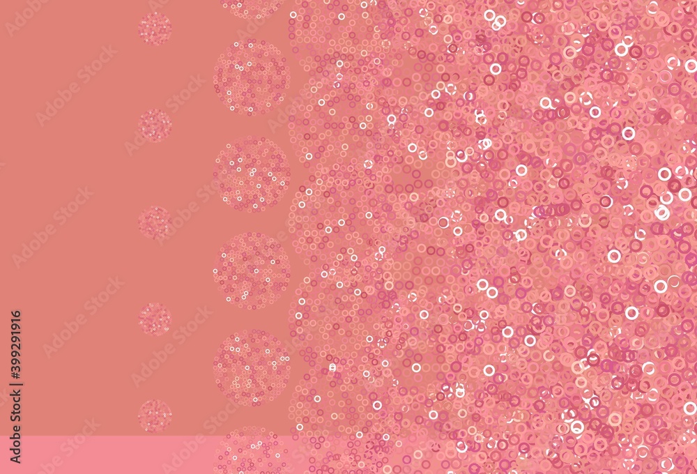 Light Pink vector layout with circle shapes. Light Pink vector layout with circle shapes.