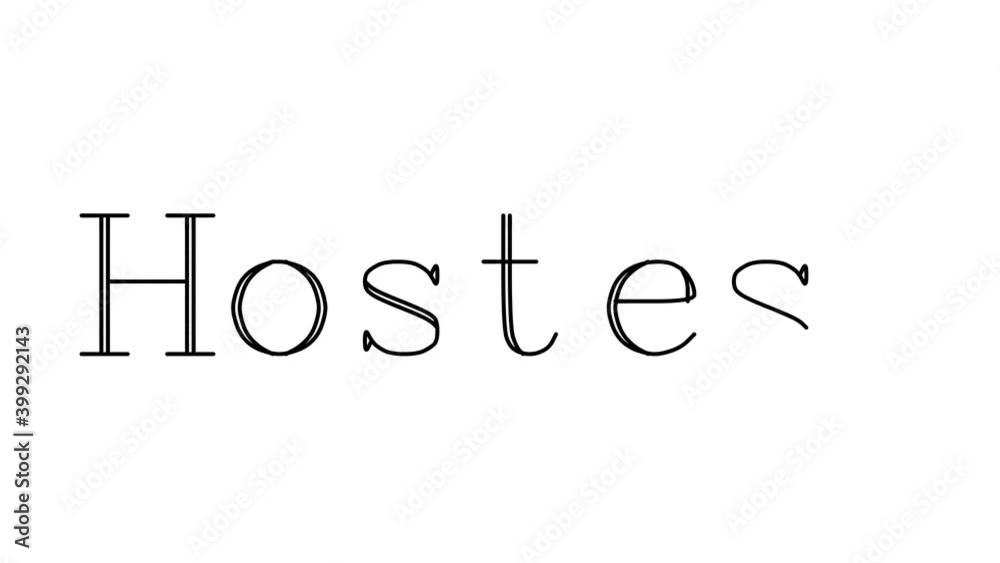 Hostess Animated Handwriting Text in Serif Fonts and Weights Hostess Animated Handwriting Text in Serif Fonts and Weights