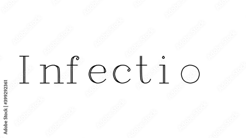 Infection Animated Handwriting Text in Serif Fonts and Weights