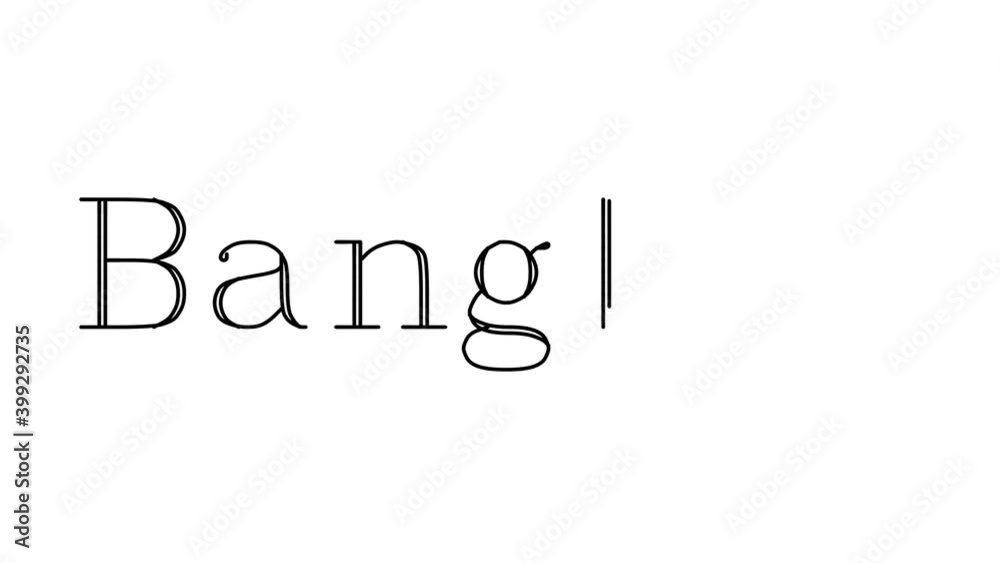 Bangkok Animated Handwriting Text in Serif Fonts and Weights Bangkok Animated Handwriting Text in Serif Fonts and Weights