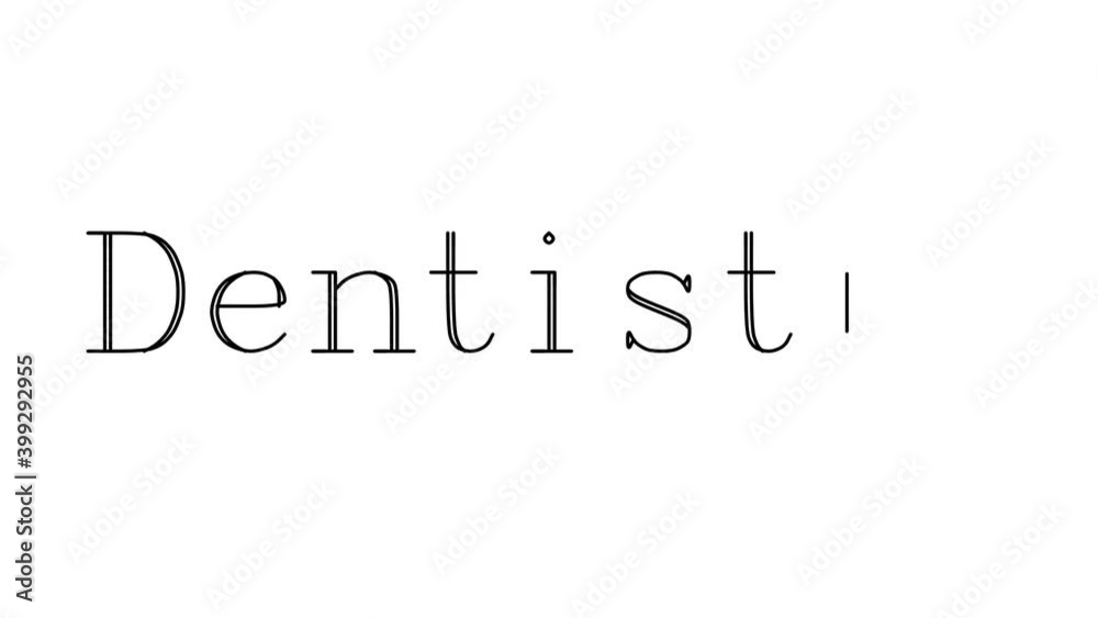Dentistry Animated Handwriting Text in Serif Fonts and Weights Dentistry Animated Handwriting Text in Serif Fonts and Weights