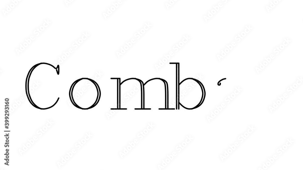 Combat Animated Handwriting Text in Serif Fonts and Weights