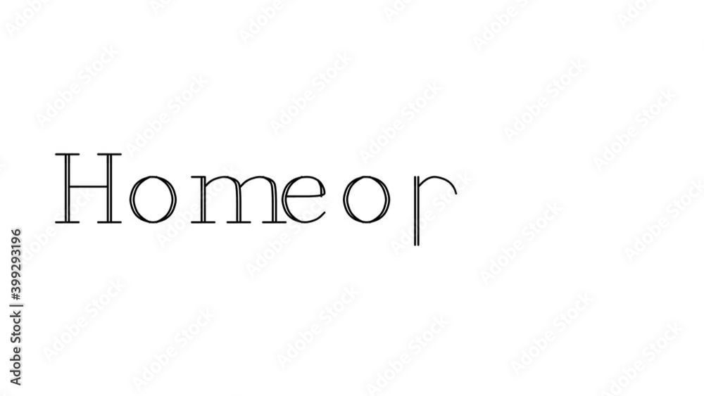 Homeopath Animated Handwriting Text in Serif Fonts and Weights