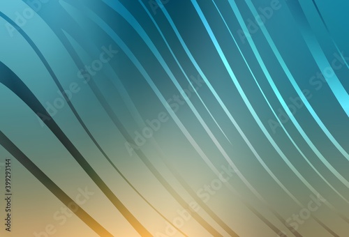 Light Blue, Yellow vector background with wry lines.