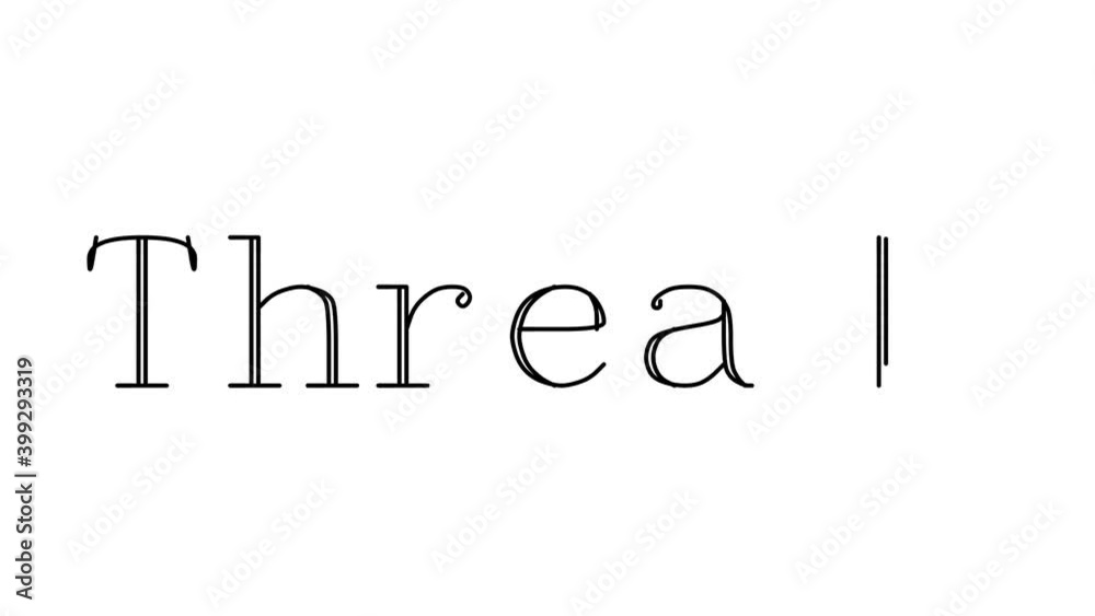 Threads Animated Handwriting Text in Serif Fonts and Weights